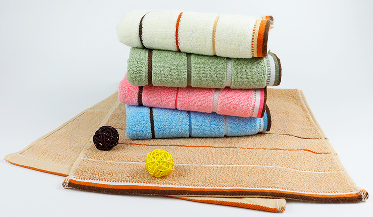 【热销】纯棉毛巾批发 柔软加厚款五彩缤纷彩条毛巾