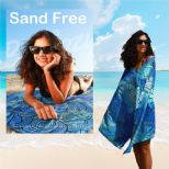 百纳德曼陀罗浴巾沙滩巾一体包背包海边折叠便携抽绳沙滩巾定制